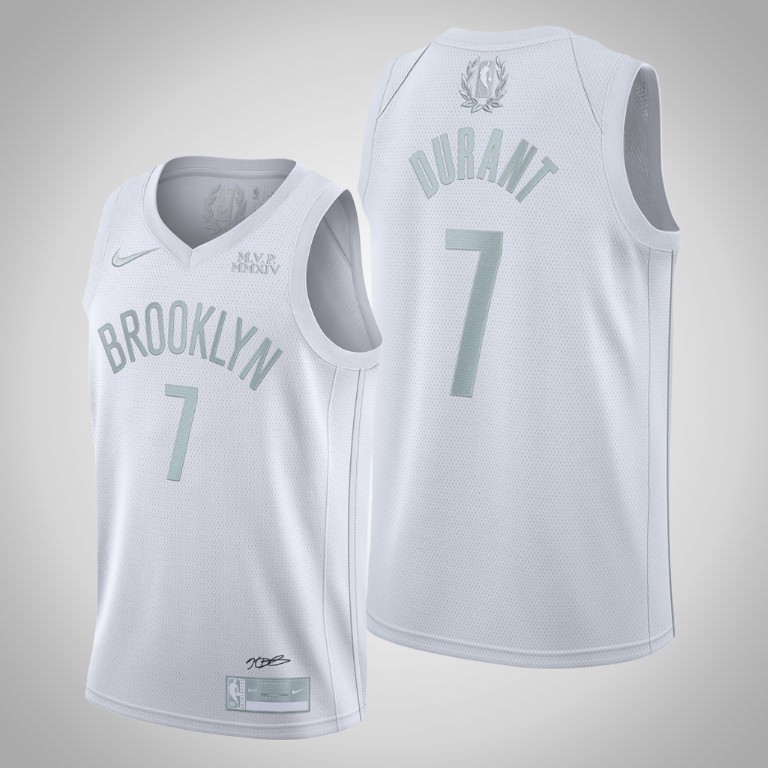Men's Brooklyn Nets #7 Kevin Durant White NBA Association Edition Swingman Stitched Jersey